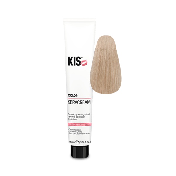 Kis Кератиновый краситель KeraCream Color, 12 FV ультра-светлый блондин фиолетовый, 100 мл купить