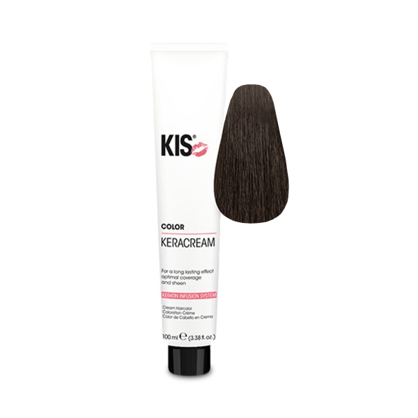 Kis Кератиновый краситель KeraCream Color, 4N/40 темно-каштановый, 100 мл купить