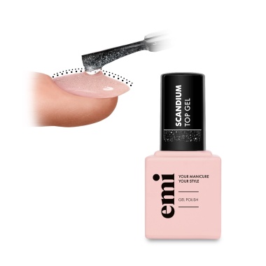 E.Mi Топ для ногтей Top Gel, Scandium, 9 мл купить