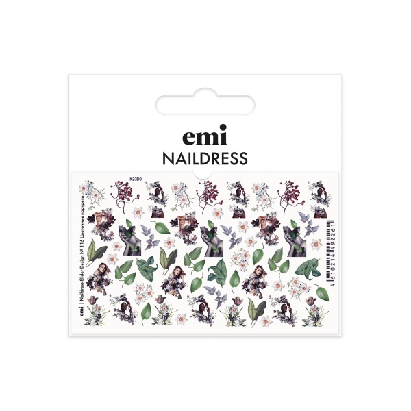 E.Mi Cлайдер для создания дизайна Naildress Slider Design, №115 Цветочные портреты купить