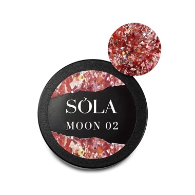 Solalove Гель с блестками Moon, 02, 5 мл купить