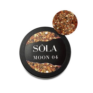 Solalove Гель с блестками Moon, 04, 5 мл купить