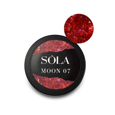 Solalove Гель с блестками Moon, 07, 5 мл купить