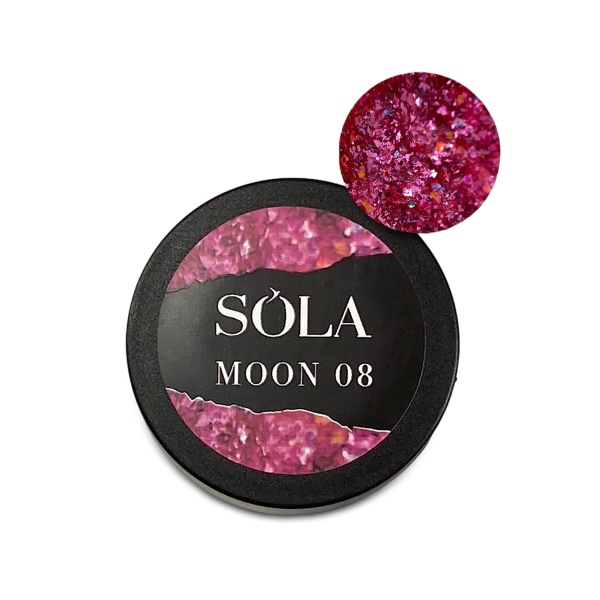 Solalove Гель с блестками Moon, 08, 5 мл купить