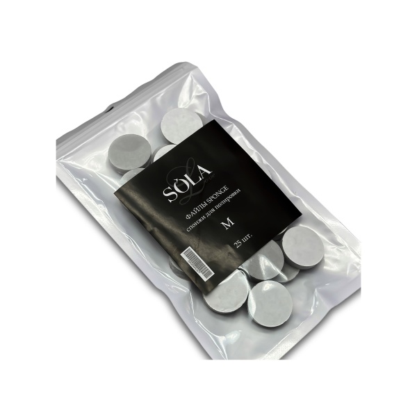 Solalove Файл-спонжи для полировки Sponge, Диск, M, 25 шт купить
