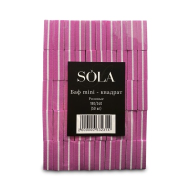 Solalove Баф Mini, розовый, 180/240 грит, 50 шт купить