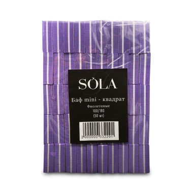 Solalove Баф Mini, фиолетовый, 100/180 грит, 50 шт купить