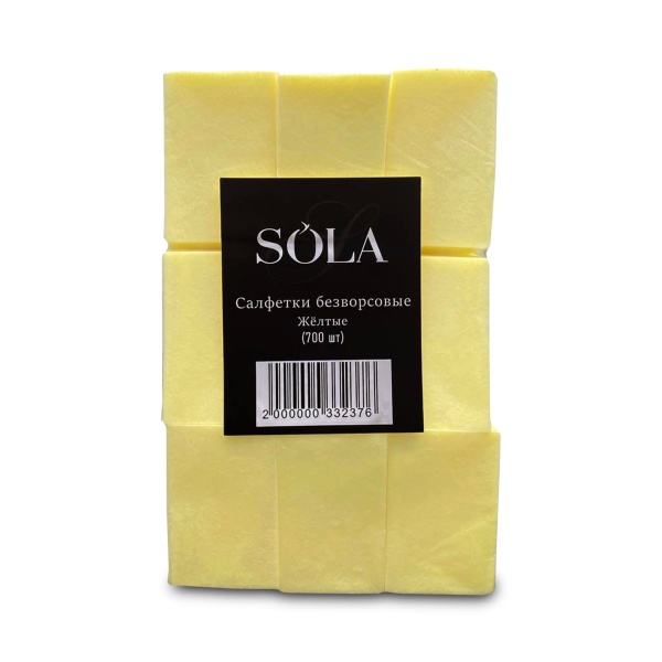 Solalove Салфетки безворсовые, желтые, 700 шт купить