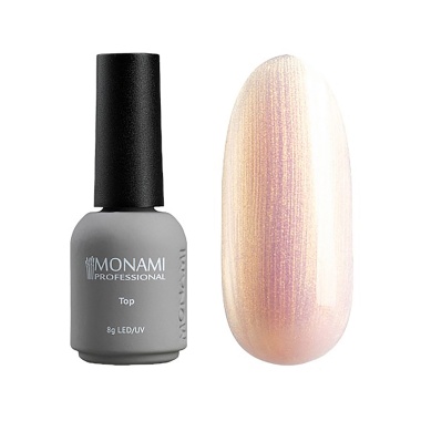 Monami Топ для гель-лака Супер блеск Super Shine Pearl Top, Gold, 8 гр купить