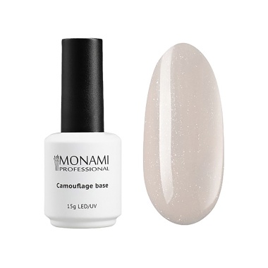 Monami Камуфлирующая каучуковая база для гель-лака Rubber Base, Nude Shine, 15 мл купить