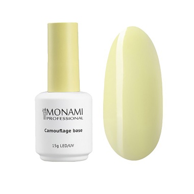 Monami Камуфлирующее базовое покрытие для гель-лака Camouflage Base, Tender Yellow, 15 мл купить