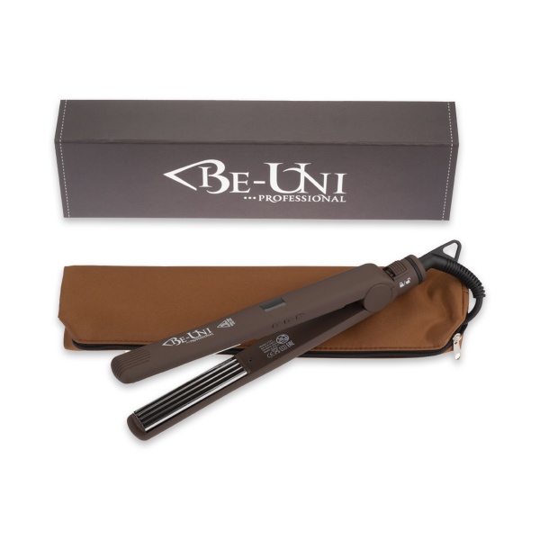 Be-Uni Professional Утюжок-гофре с зеркальным титановым покрытием, коричневый купить