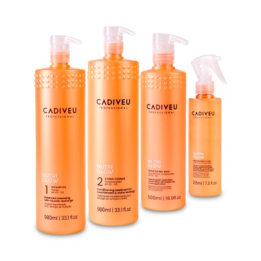 Cadiveu Набор для ламинирования волос с кондиционером №1 Nutri Glow, 2 x 980 мл, 500 мл, 215 мл купить