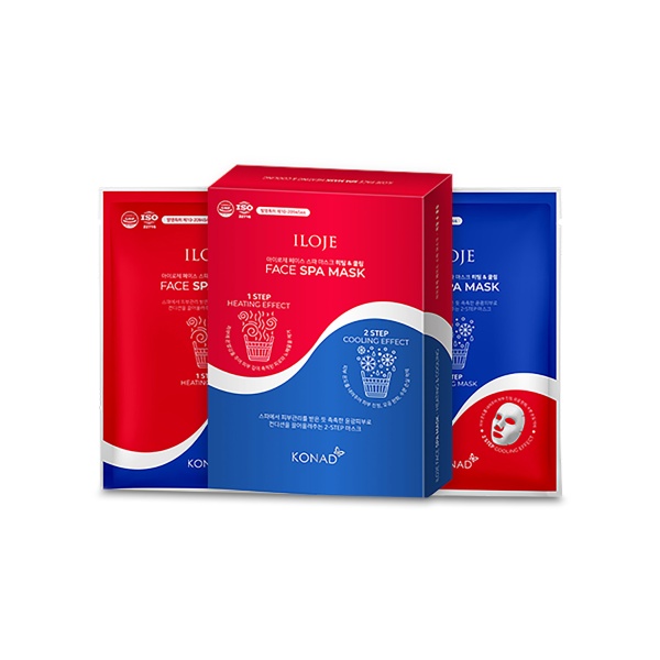 Konad Спа-маски для лица Iloje Face Spa Mask Heating & Cooling: разогревающая 3 шт, охлаждающая 3 шт купить