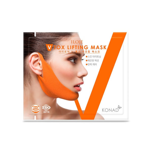 Konad Тканевая маска для упругости, лифтинга и подтяжки V-линии подбородка Iloje V-Tox Lifting Mask, 5 шт купить