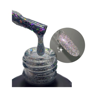 TopShopNails Топ светоотражающий с хлопьями без липкого слоя Holiday, 15 мл купить