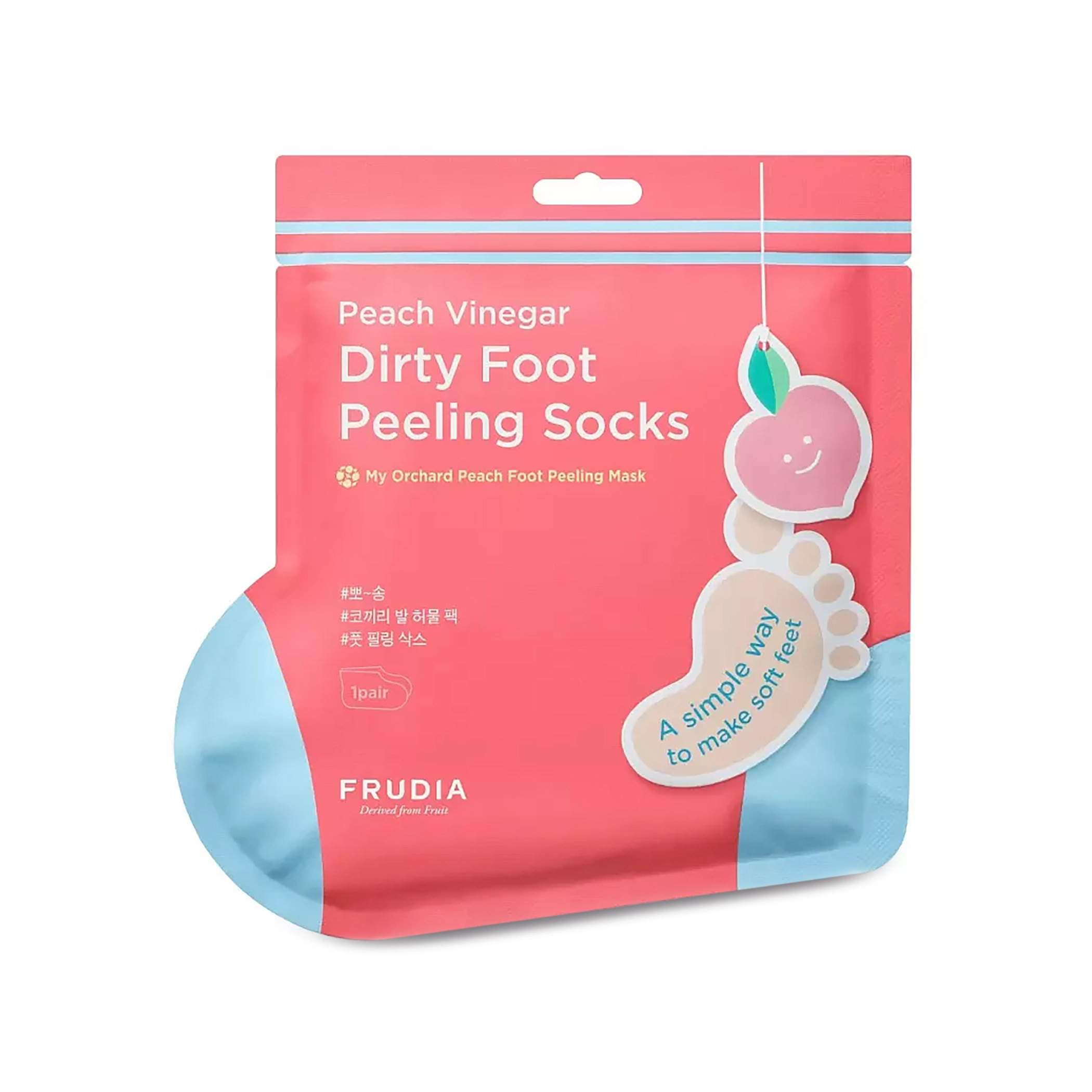 Frudia Маска-носочки для педикюра с ароматом персика Dirty Foot Peeling  Socks, 40 гр купить с доставкой